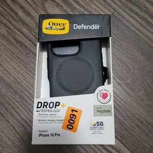 OtterBox Defender Series Black Case for iPhone 16 Pro